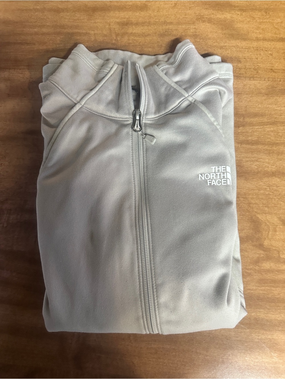 The North Face Light Gray Women's Full-Zip Fleece Jacket